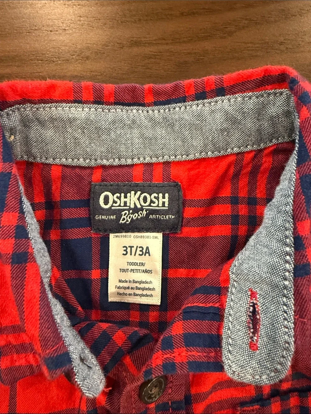 OshKosh Bgosh soft plaid